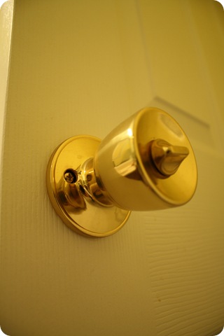changing out brass door knobs
